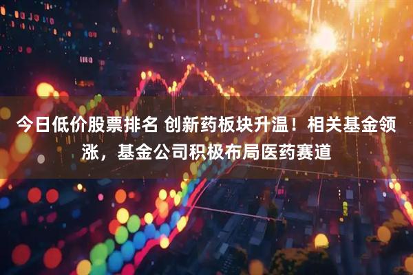 今日低价股票排名 创新药板块升温！相关基金领涨，基金公司积极布局医药赛道